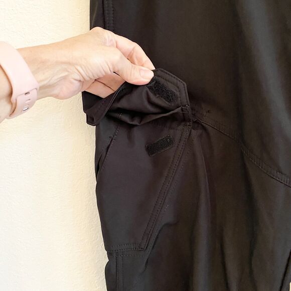 Gerry Pants Mens Large Black Cargo Snow Ski Grid Fleece Lined Zip Pockets - Picture 4 of 11